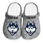 customized uconn huskies cracked texture clog best selling