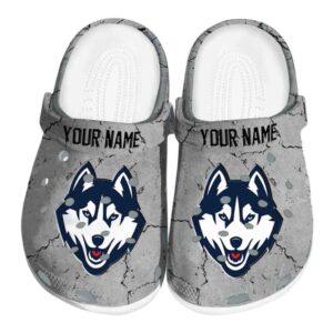 customized uconn huskies cracked texture clog best selling