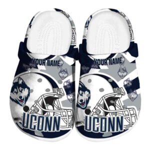customized uconn huskies football helmet clog best selling