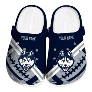 customized uconn huskies football motif clog best selling