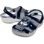 customized uconn huskies paint splatter graphics clog best selling
