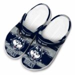 customized uconn huskies paint splatter graphics clog best selling