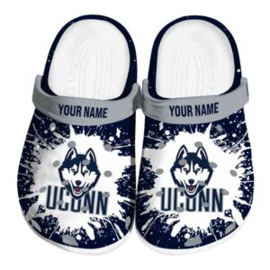 customized uconn huskies splash art clog best selling