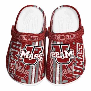 customized umass minutemen contrasting stripes clog best selling