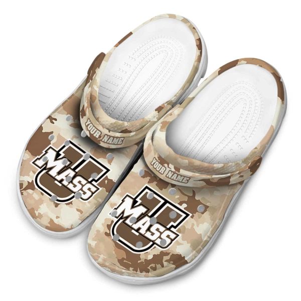 customized umass minutemen desert camo clog latest model