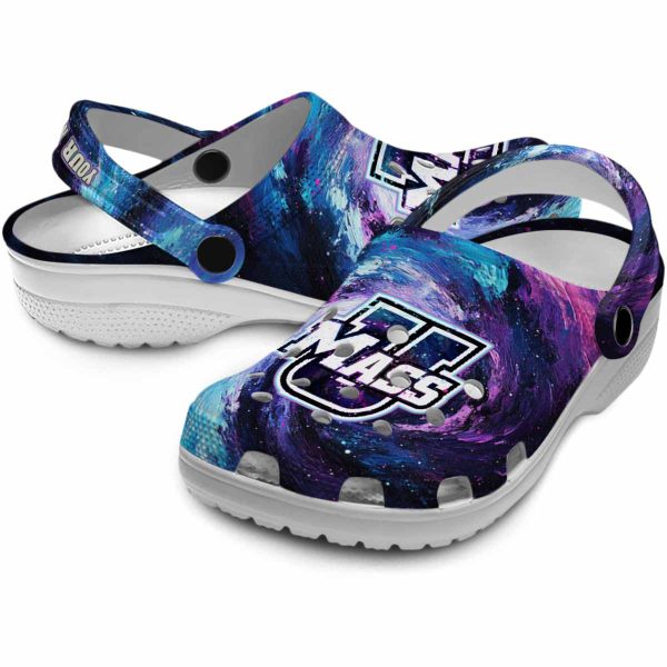 customized umass minutemen galaxy swirl clog high quality