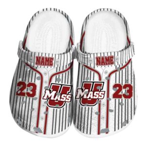 customized umass minutemen pinstripe pattern clog best selling