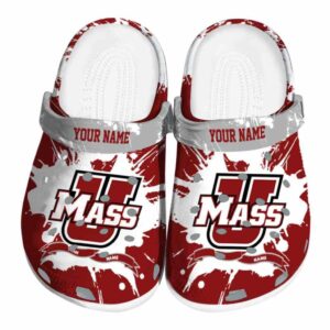 customized umass minutemen splatter pattern clog best selling