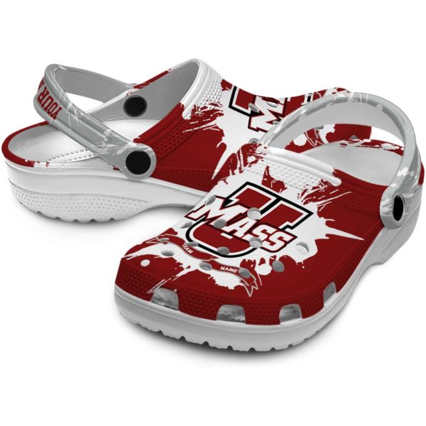 customized umass minutemen splatter pattern clog high quality