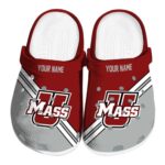 customized umass minutemen striped accents clog best selling