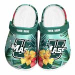 customized umass minutemen tropical vibes clog best selling