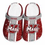 customized umass minutemen vertical stripes clog best selling