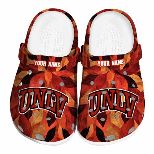 customized unlv rebels autumn leaves clog best selling