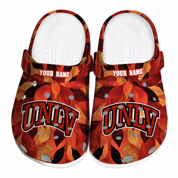 customized unlv rebels autumn leaves clog best selling