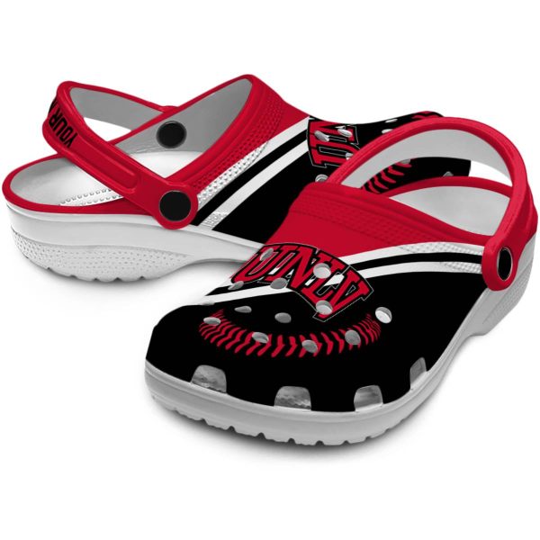 customized unlv rebels baseball motif clog high quality