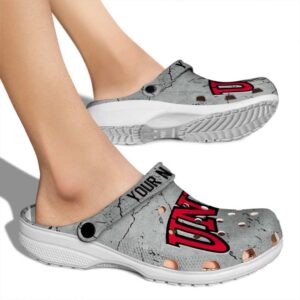 customized unlv rebels cracked texture clog fashion forward