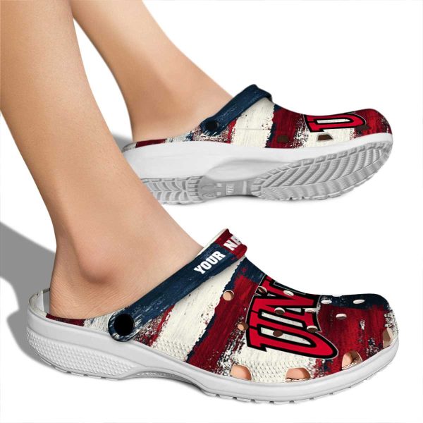 customized unlv rebels patriotic stripes clog fashion forward