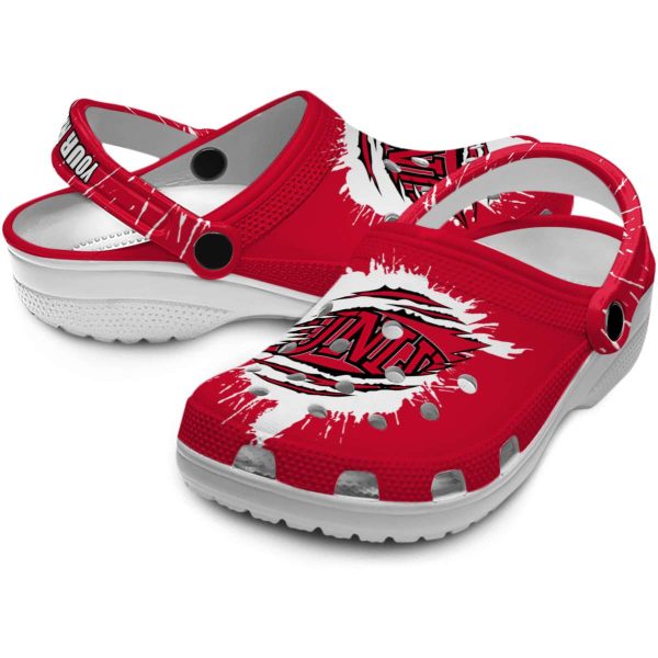 customized unlv rebels splash motif background clog high quality