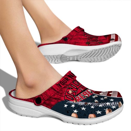 customized unlv rebels star spangled side pattern clog fashion forward