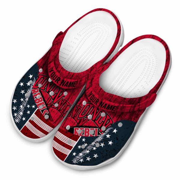 customized unlv rebels star spangled side pattern clog latest model