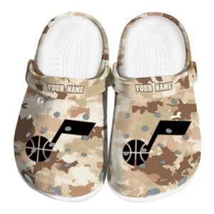 customized utah jazz desert camo clog best selling