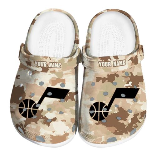 customized utah jazz desert camo clog best selling