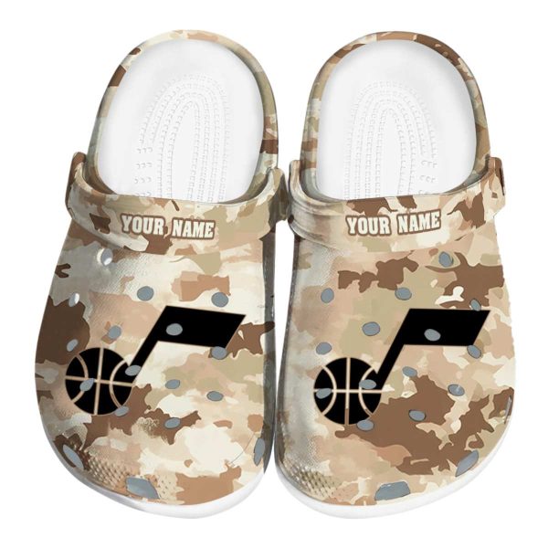 customized utah jazz desert camo clog best selling
