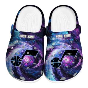 customized utah jazz galaxy swirl clog best selling