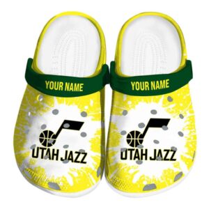 customized utah jazz splash art clog best selling