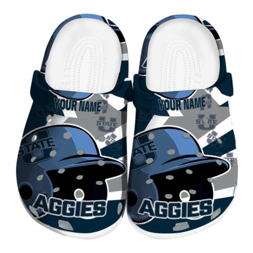 customized utah state aggies baseball helmet clog best selling