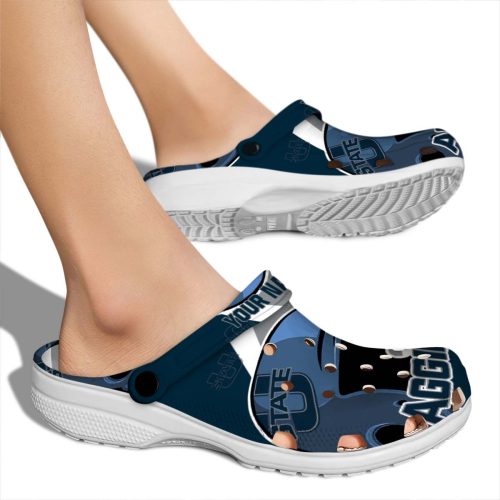 customized utah state aggies baseball helmet clog fashion forward
