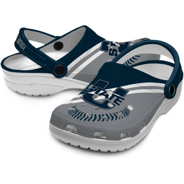 customized utah state aggies baseball motif clog high quality