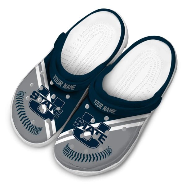 customized utah state aggies baseball motif clog latest model