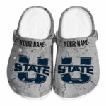 customized utah state aggies cracked texture clog best selling