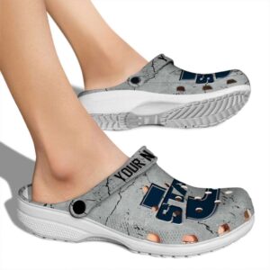 customized utah state aggies cracked texture clog fashion forward