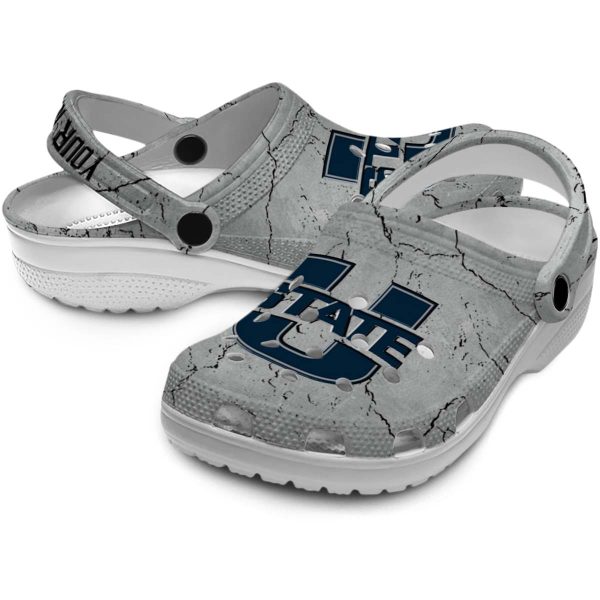 customized utah state aggies cracked texture clog high quality