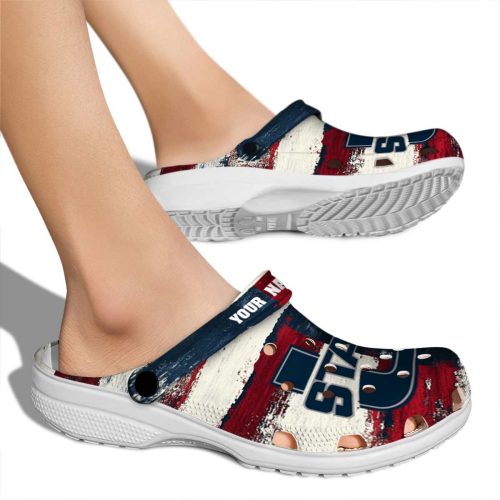 customized utah state aggies patriotic stripes clog fashion forward