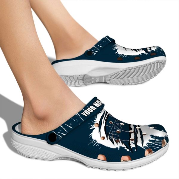 customized utah state aggies splash motif background clog fashion forward