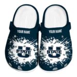 customized utah state aggies splatter background clog best selling