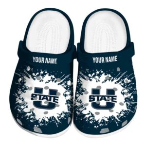 customized utah state aggies splatter background clog best selling