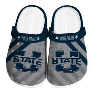 customized utah state aggies star spangled graphic clog best selling