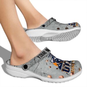 customized utep miners cracked texture clog fashion forward