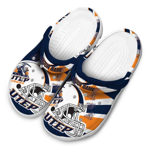 customized utep miners football helmet clog latest model