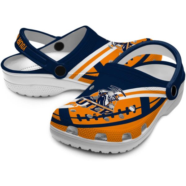 customized utep miners football motif clog high quality