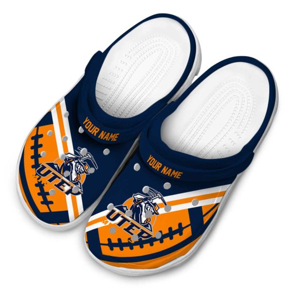 customized utep miners football motif clog latest model