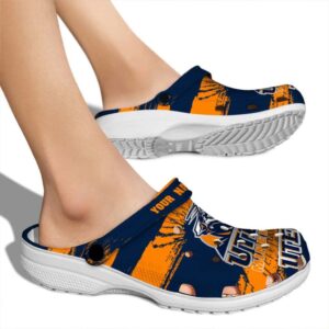 customized utep miners paint splatter graphics clog fashion forward