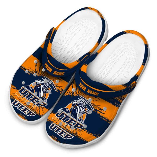 customized utep miners paint splatter graphics clog latest model