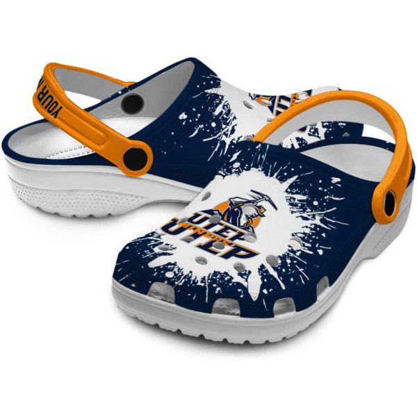 customized utep miners splash art clog high quality