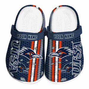 customized utsa roadrunners contrasting stripes clog best selling
