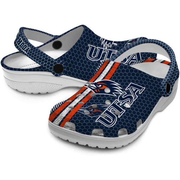 customized utsa roadrunners contrasting stripes clog high quality